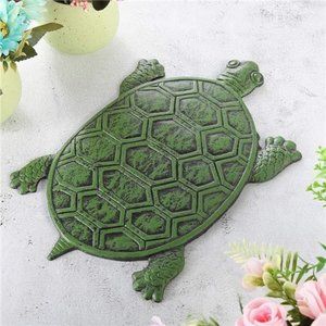 Cast Iron Stepping Stone, Turtle Stepping Stone, Decorative Tortoise Flagstone